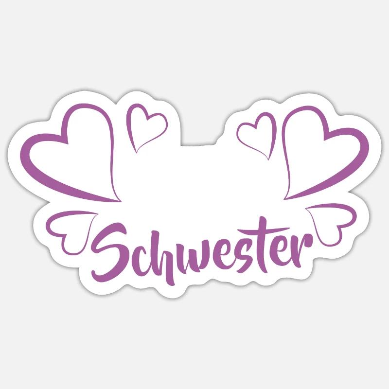 Ich werde große Schwester Spruch Sticker Größe S (10 x 10 cm)