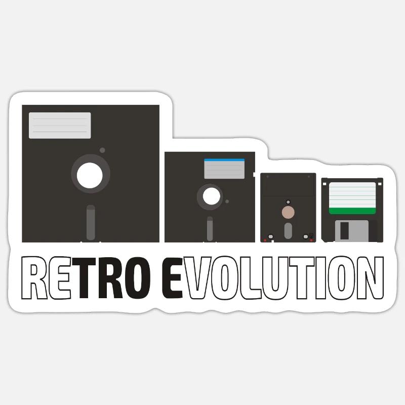 Satz der Disketten (4) Sticker Größe S (10 x 10 cm)