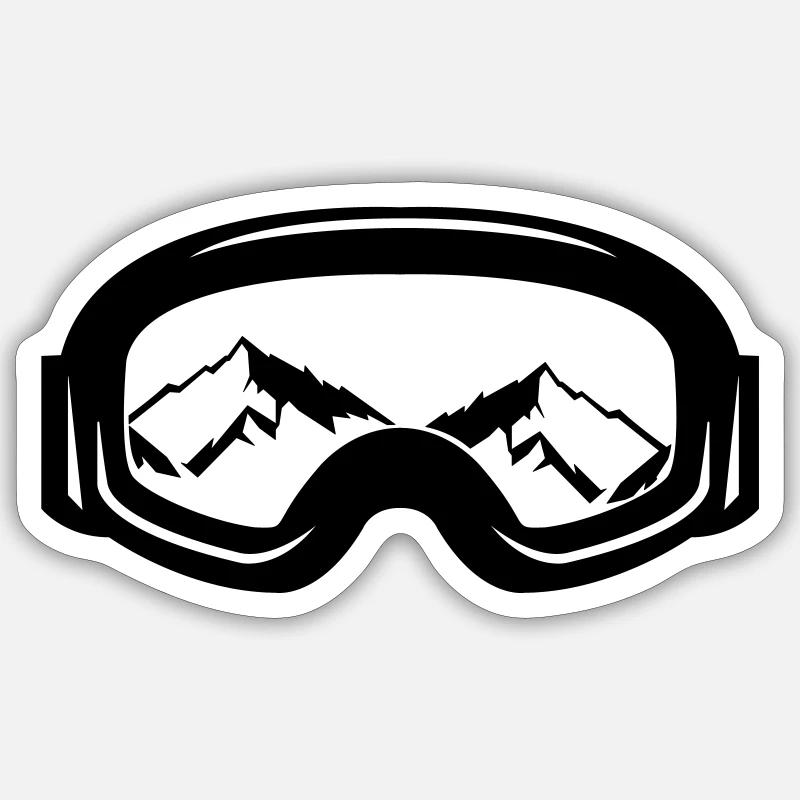 skibrille Sticker Größe S (10 x 10 cm)