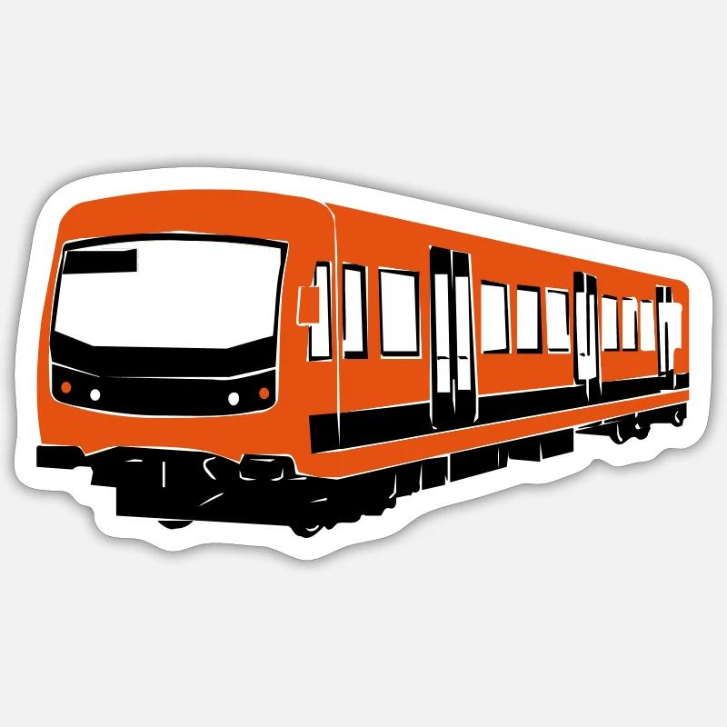 Métro d'Helsinki M300 - Sticker taille S (10 x 10 cm) - blanc mat
