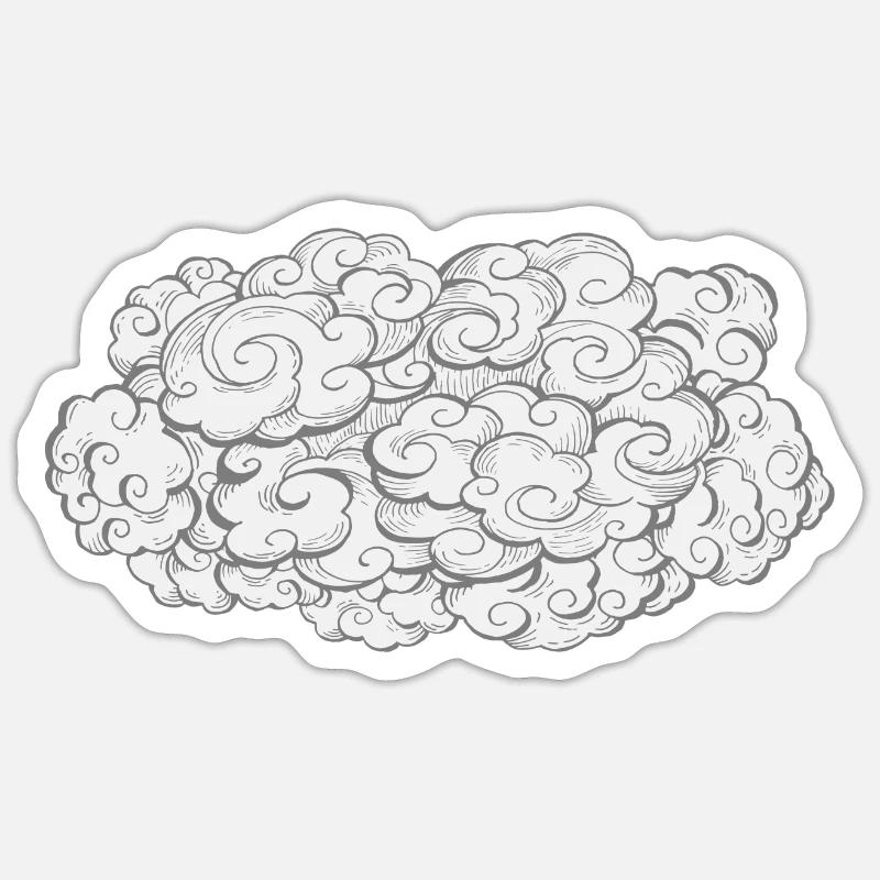 Cloud cloud | Brain cloud Sticker size S (10 x 10 cm)