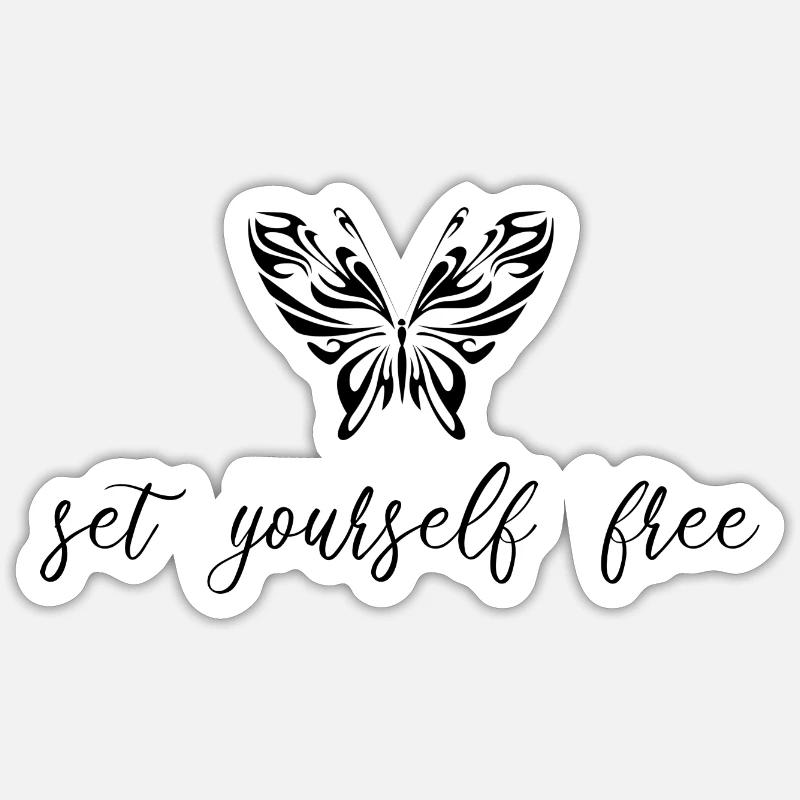 papillon Sticker taille S (10 x 10 cm)