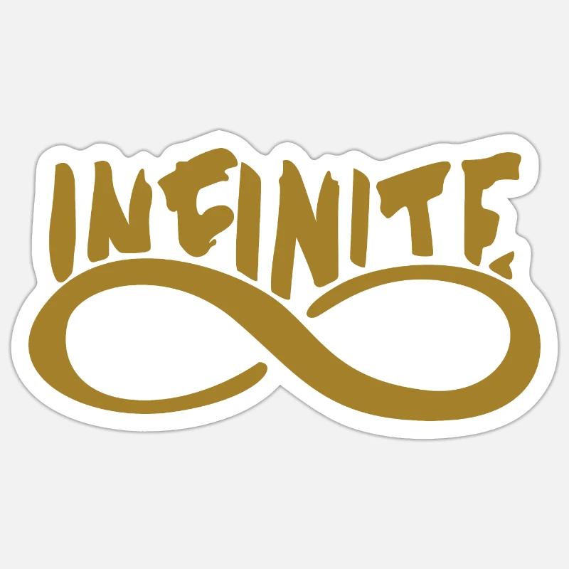 Unendlich - Sticker Größe S (10 x 10 cm) - Mattweiß
