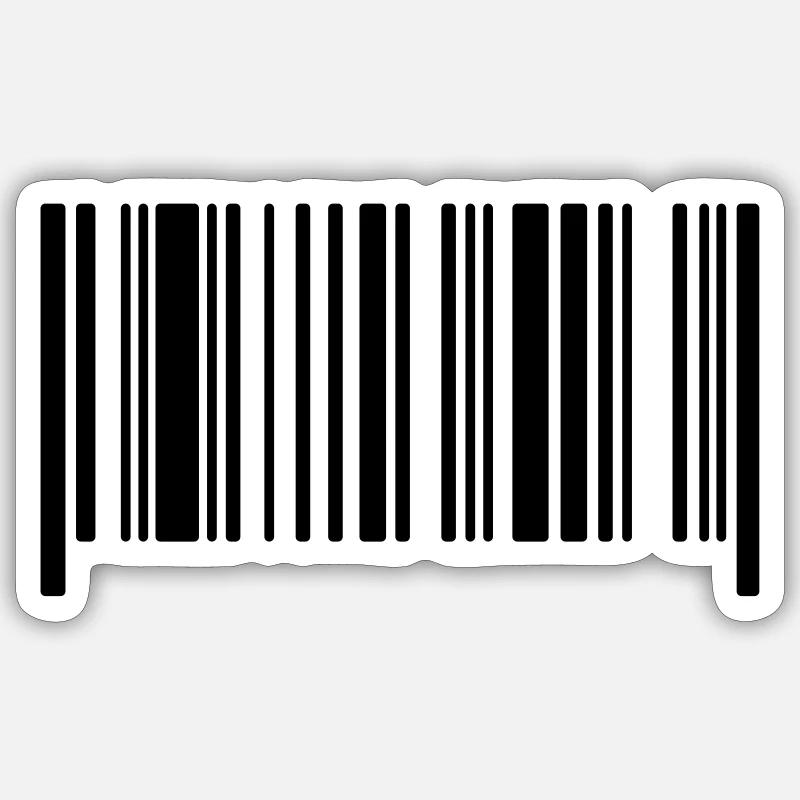 Code à barres sans texte modèle de code à barres de code vierge Sticker taille S (10 x 10 cm)