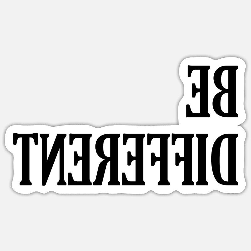 Be Different - Sticker Größe S (10 x 10 cm) - Mattweiß