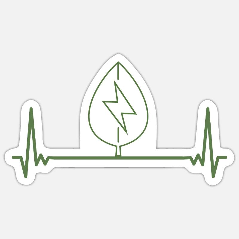 ECG Gift Renewable Energy Sticker size S (10 x 10 cm)