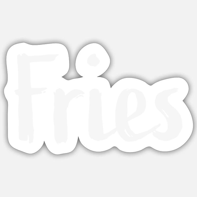 Fries - Sticker size S (10 x 10 cm) - white matte