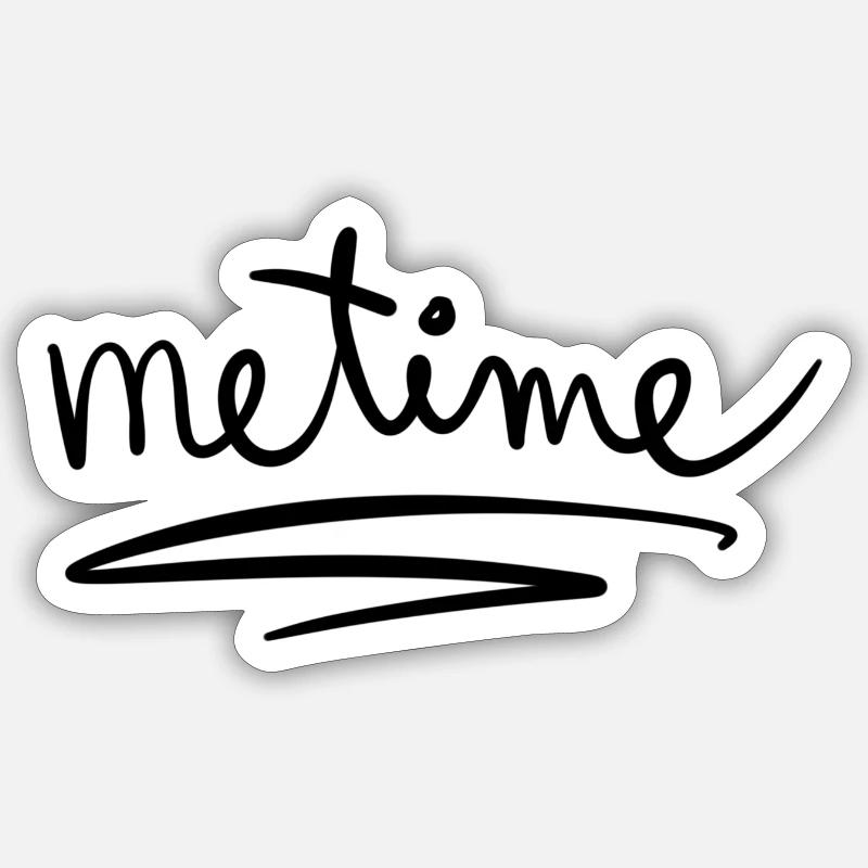 Me-Time - Sticker taille S (10 x 10 cm) - blanc mat