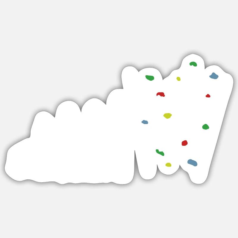 Bouldering Bouldern Evelution - Sticker Größe S (10 x 10 cm) - Mattweiß