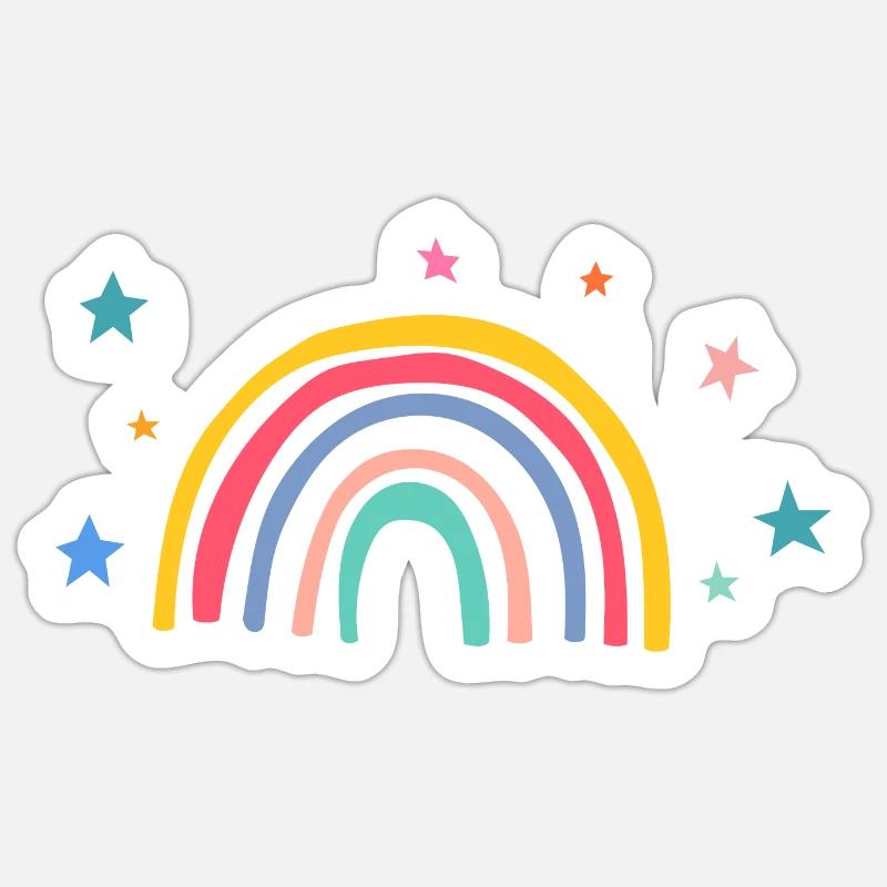 Rainbow - Sticker size S (10 x 10 cm) - white matte