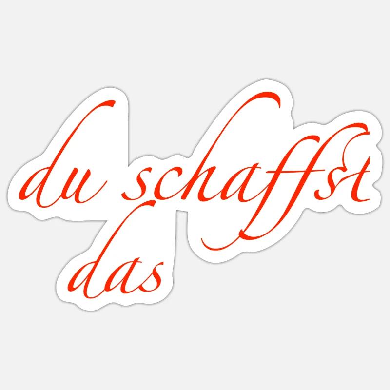 du schaffst das Sticker Größe S (10 x 10 cm)