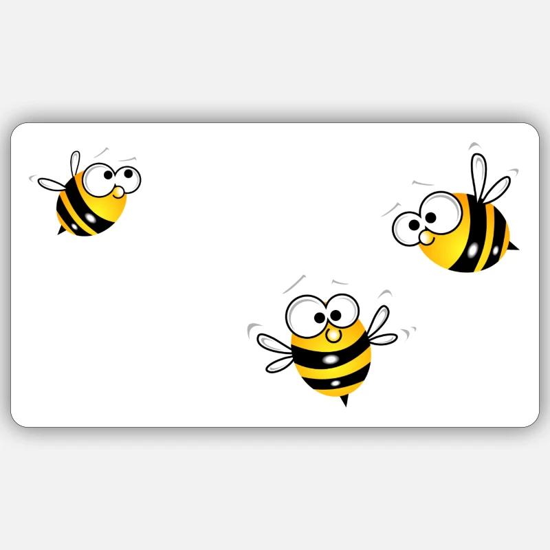bee group - Sticker size S (10 x 10 cm) - white matte