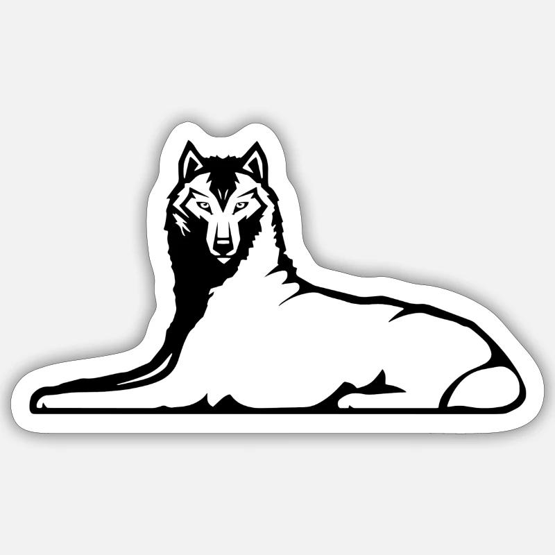 Borz la première édition solitaire - Sticker taille S (10 x 10 cm) - blanc mat