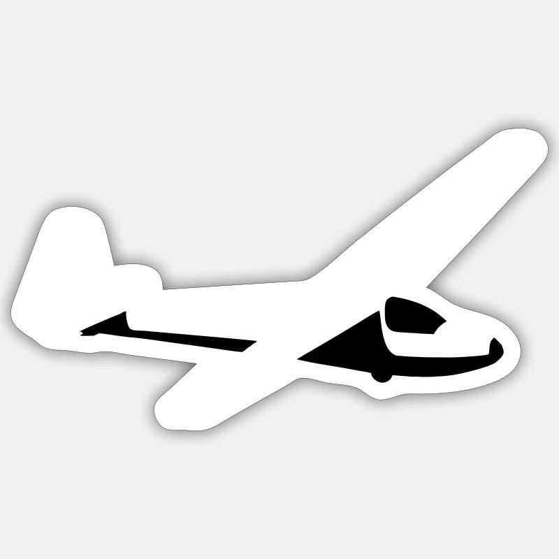 Glider Gliding Glider Glider Pilot ka6 Sticker size S (10 x 10 cm)