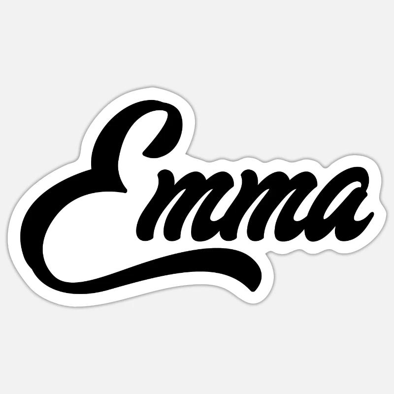 Emma Nome - Sticker formato S (10 x 10 cm) - bianco opaco