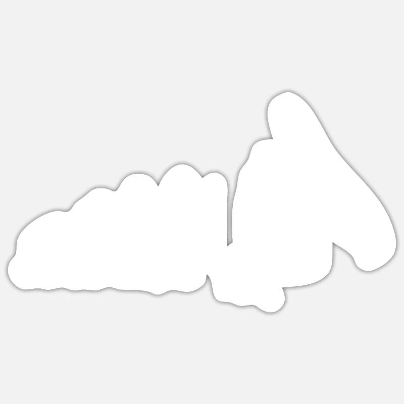Hydrofoil Wingfoil Evolution Foil Wing Wingfoiling - Sticker taille S (10 x 10 cm) - blanc mat