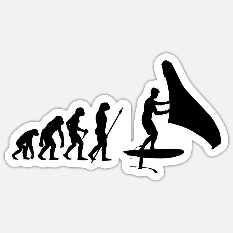 Hydrofoil Wingfoil Evolution Foil Wing Wingfoiling Sticker taille S (10 x 10 cm)