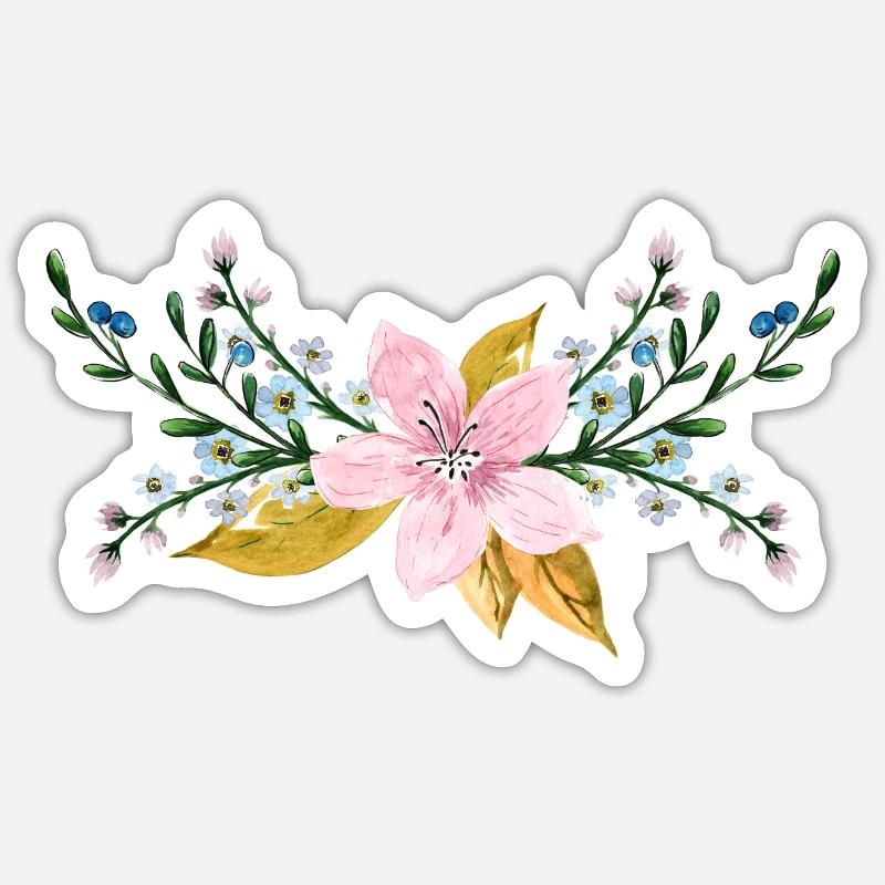 Fleurs Sticker taille S (10 x 10 cm)