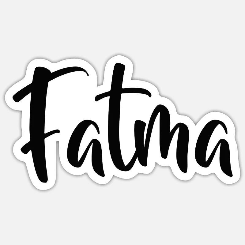 Fatma - Sticker Größe S (10 x 10 cm) - Mattweiß