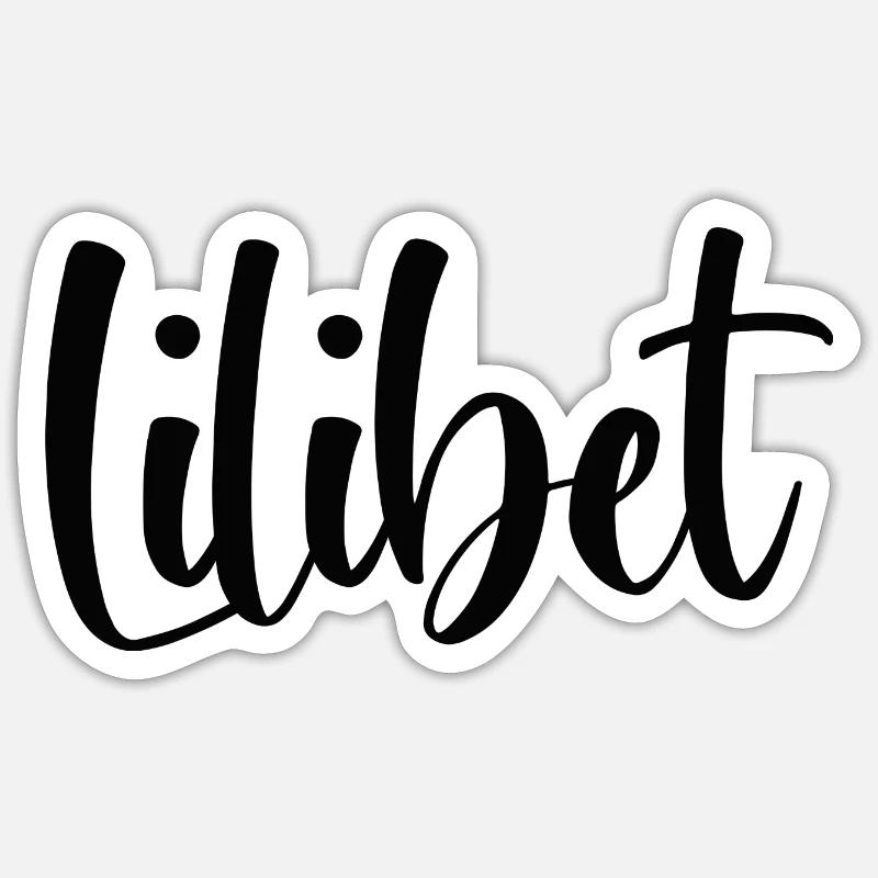 Lilibet - Sticker taille S (10 x 10 cm) - blanc mat
