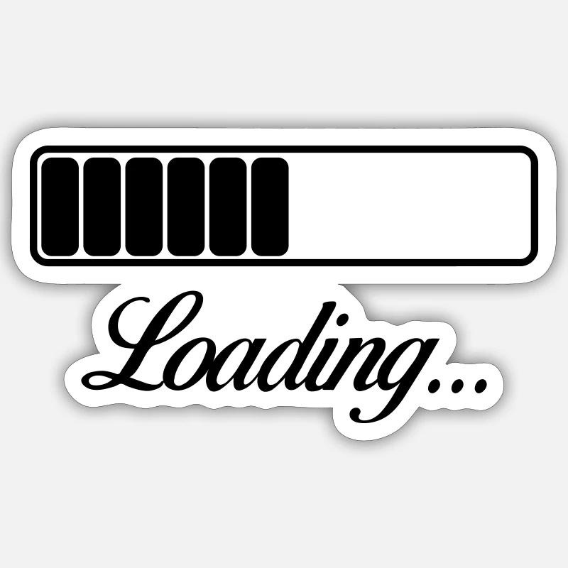 Loading - Sticker size S (10 x 10 cm) - white matte