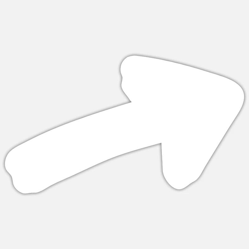 Pfeil - Sticker Größe S (10 x 10 cm) - Mattweiß