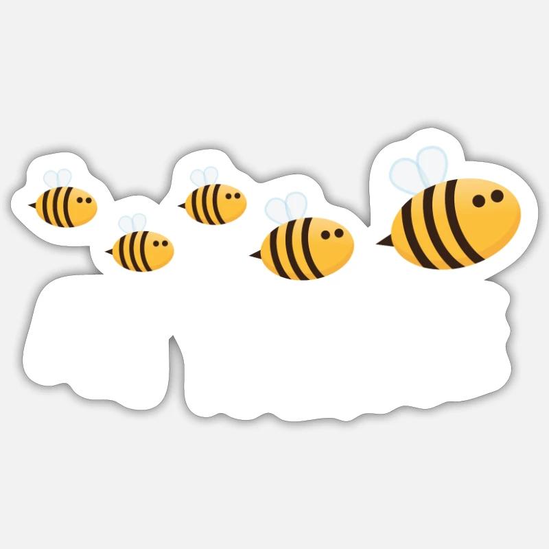 Bee yourself - Sticker size S (10 x 10 cm) - white matte