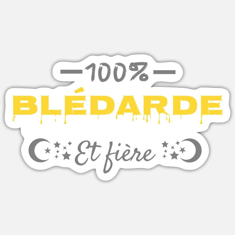 100% blédarde. - Sticker taille S (10 x 10 cm) - blanc mat