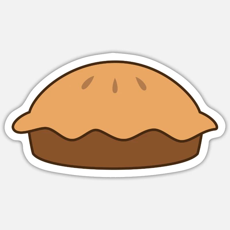 Gâteau - Sticker taille S (10 x 10 cm) - blanc mat
