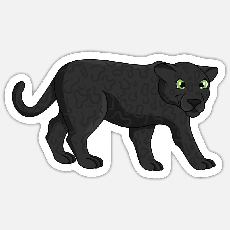 Panther - Sticker size S (10 x 10 cm) - white matte