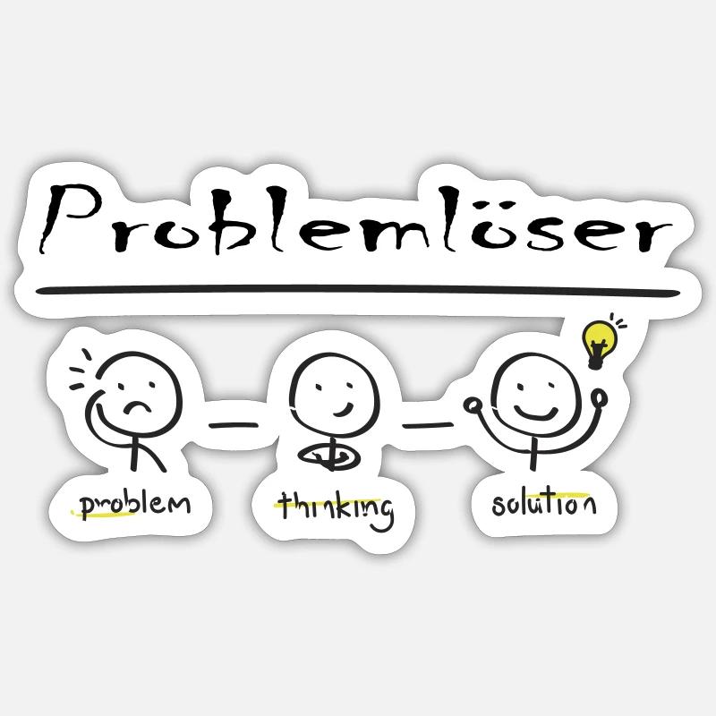 Problemlöser - Sticker Größe S (10 x 10 cm) - Mattweiß