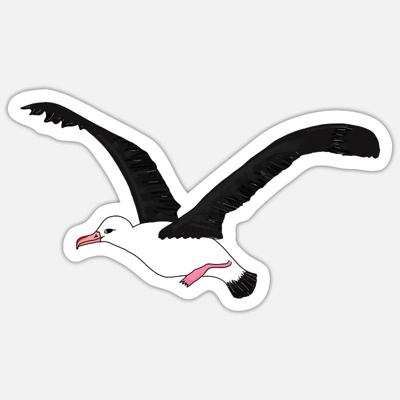 Albatross - Sticker size S (10 x 10 cm) - white matte