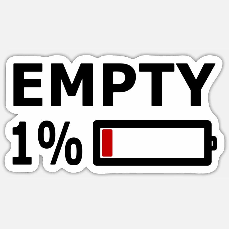 Battery, Empty, Empty, Battery Sticker size S (10 x 10 cm)