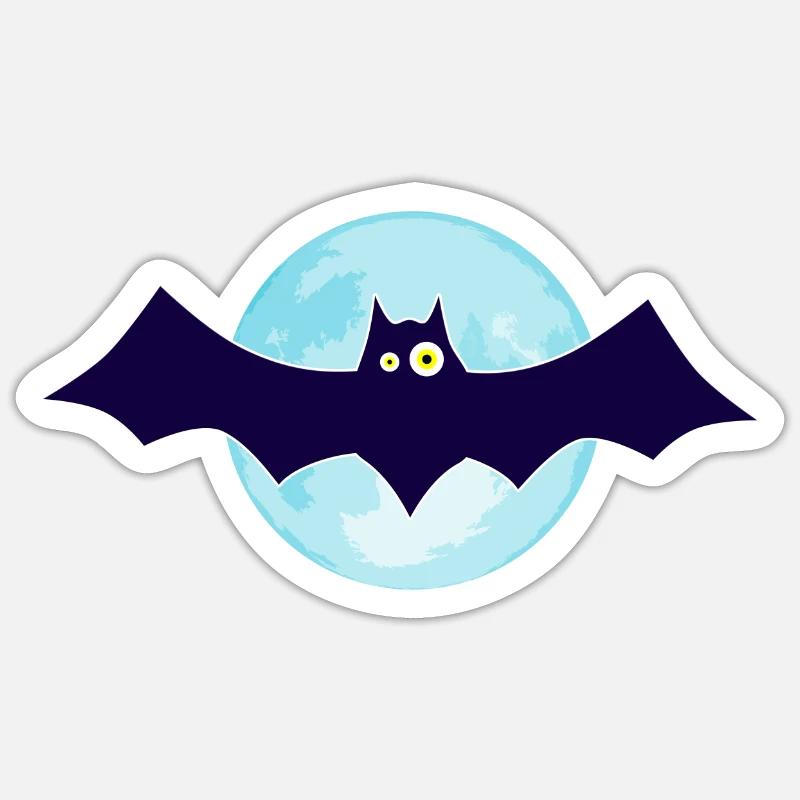 BAT - Sticker taille S (10 x 10 cm) - blanc mat