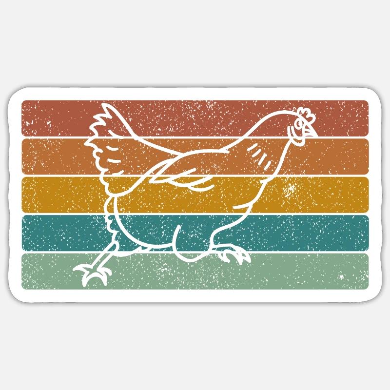 Chicken - Sticker size S (10 x 10 cm) - white matte