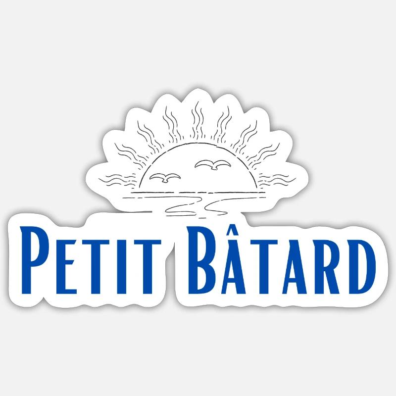 Petit Bâtard - Sticker taille S (10 x 10 cm) - blanc mat