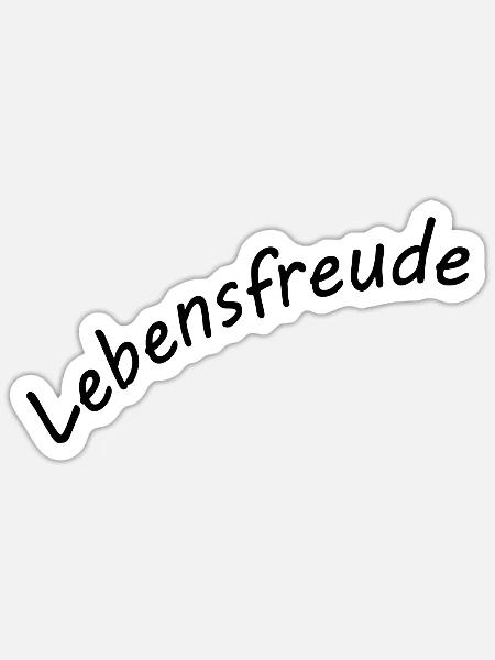 Lebensfreude - Sticker Größe S (10 x 10 cm) - Mattweiß