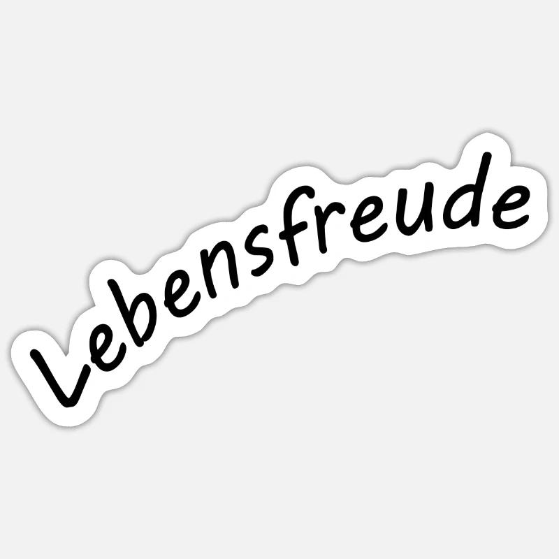 Lebensfreude Sticker Größe S (10 x 10 cm)