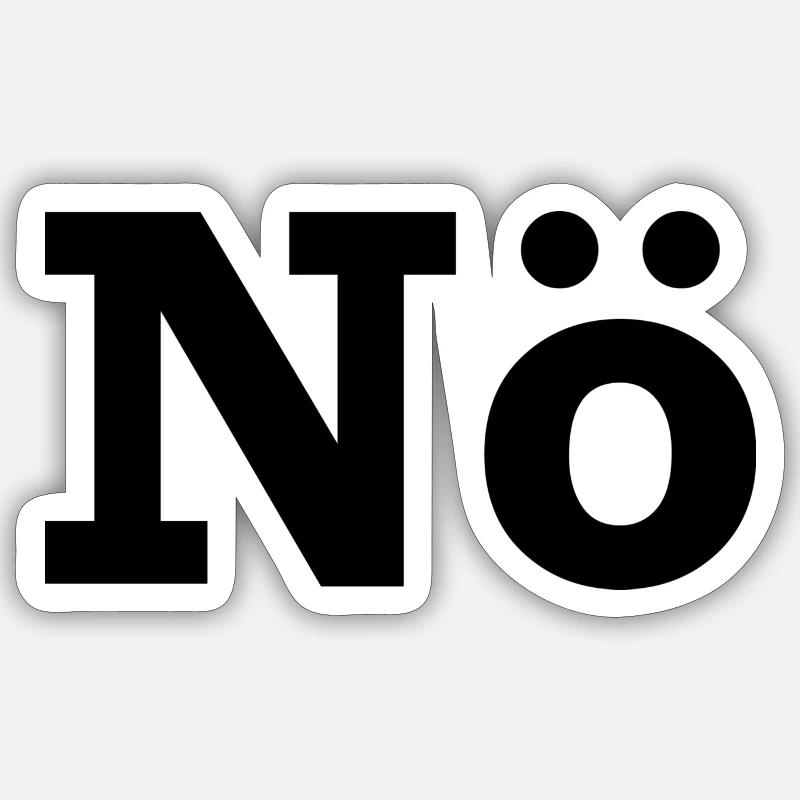 NÖ - Sticker Größe S (10 x 10 cm) - Mattweiß