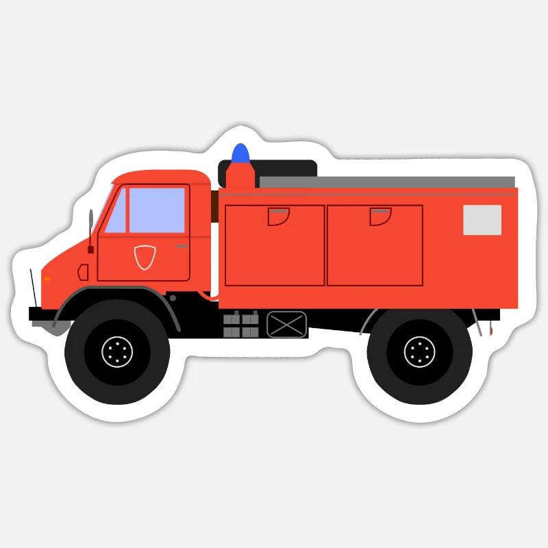 Unimog - Oldtimer - Offroad - Universal Motorgerät - Sticker Größe S (10 x 10 cm) - Mattweiß