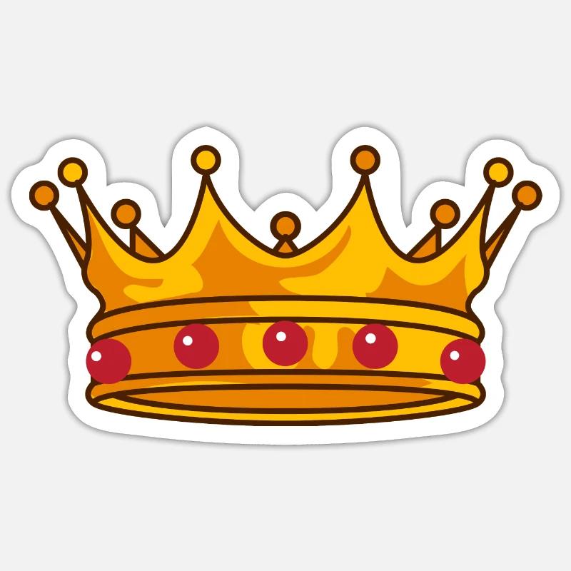 Couronne d’or - Sticker taille S (10 x 10 cm) - blanc mat