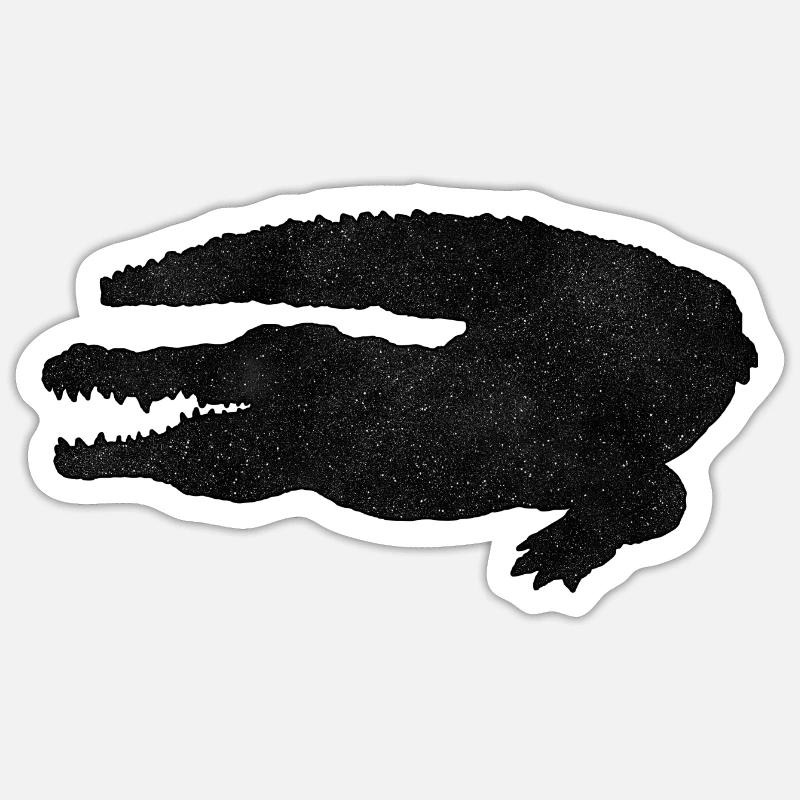 Crocodile - Sticker taille S (10 x 10 cm) - blanc mat