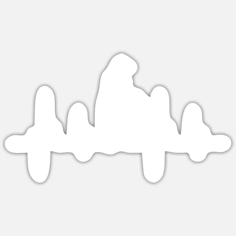 Herzfrequenz Gartenarbeit Sticker Größe S (10 x 10 cm)