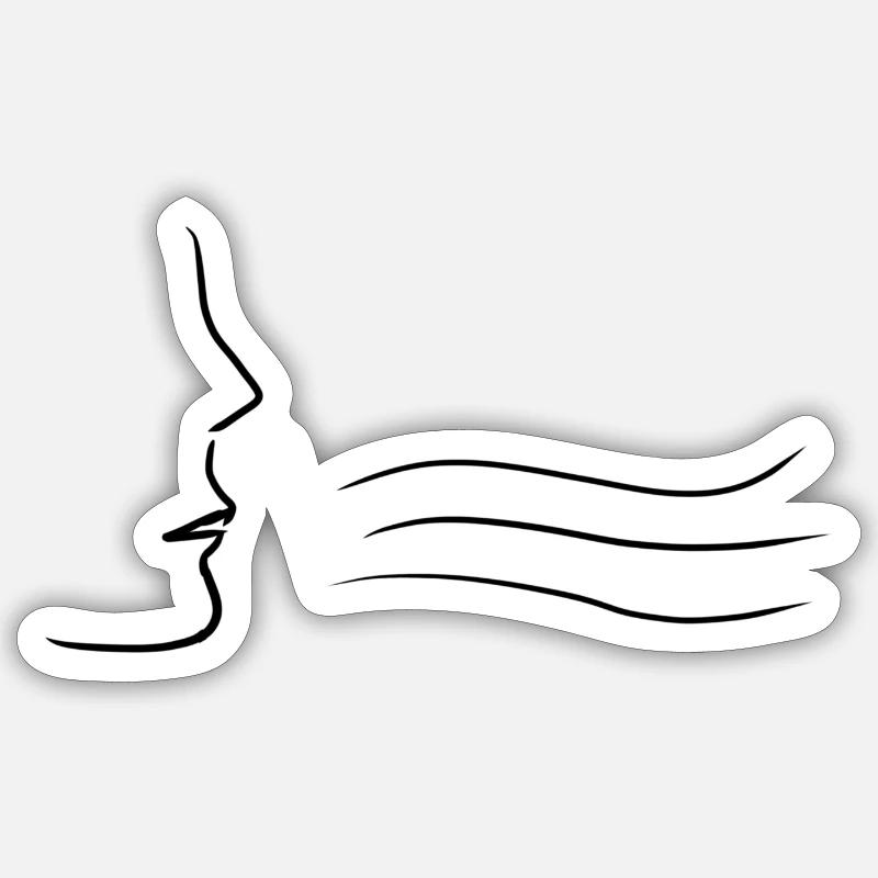 Respirez le vent - Sticker taille S (10 x 10 cm) - blanc mat