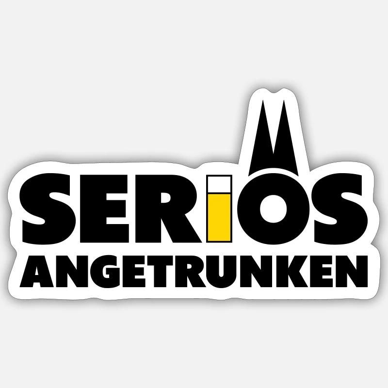Seriös angetrunken mit Kölsch Sticker Größe S (10 x 10 cm)