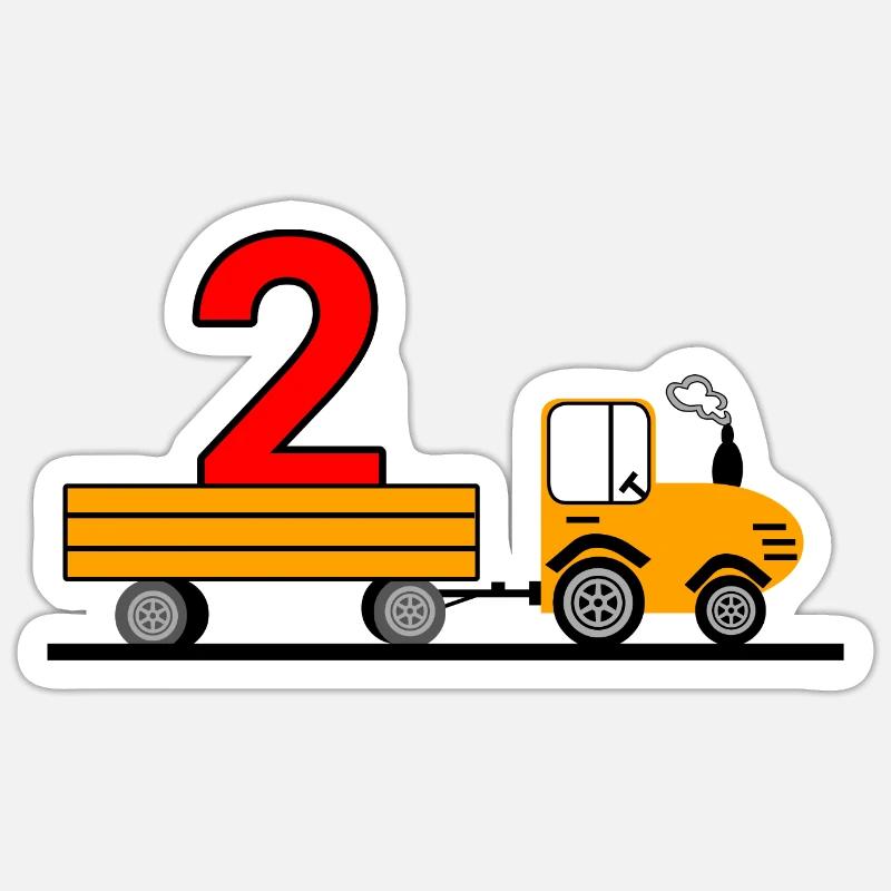 Tractor - Sticker size S (10 x 10 cm) - white matte