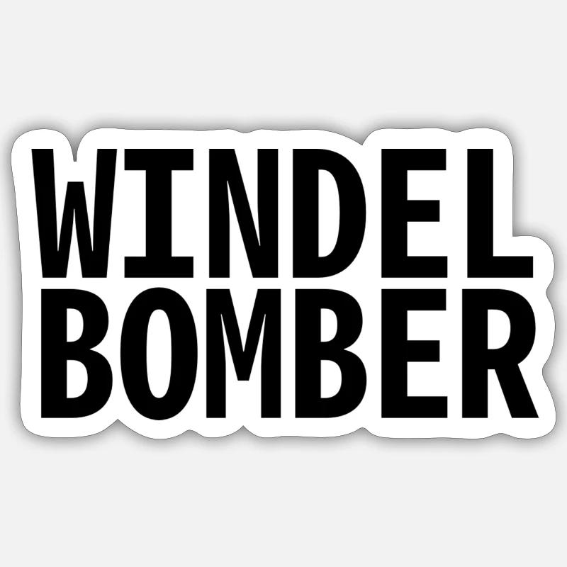 Windel Bomber Sticker Größe S (10 x 10 cm)