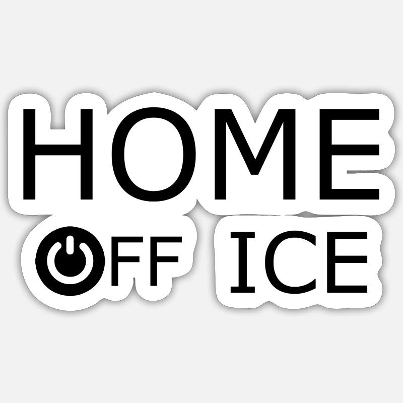 Home Office Work - Sticker size S (10 x 10 cm) - white matte