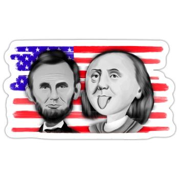 Franklin & Lincoln - Sticker size S (10 x 10 cm) - white matte - Front