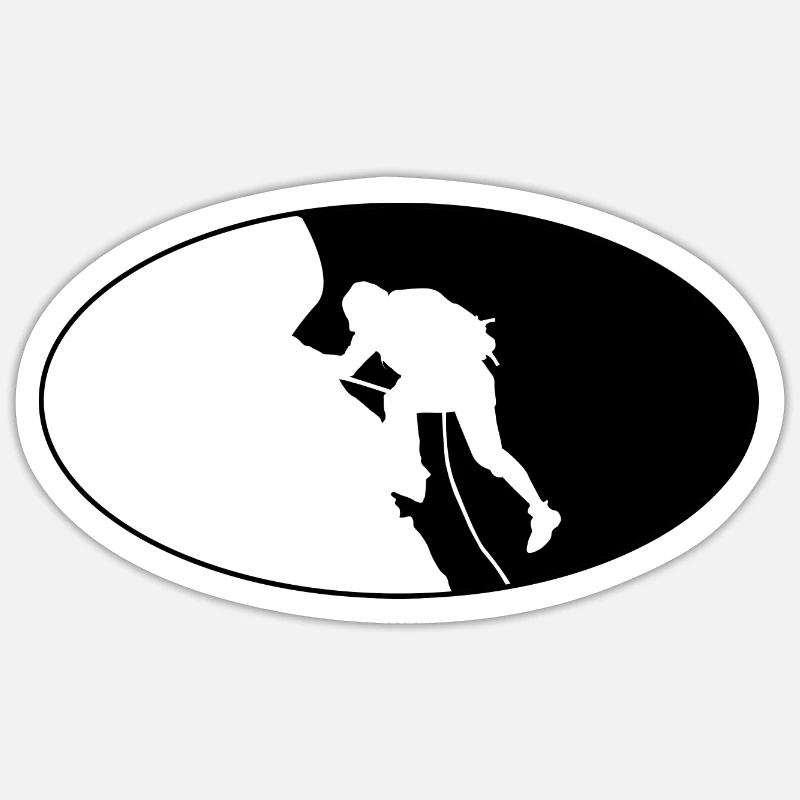 Semicircle and climbing - - Sticker size S (10 x 10 cm) - white matte
